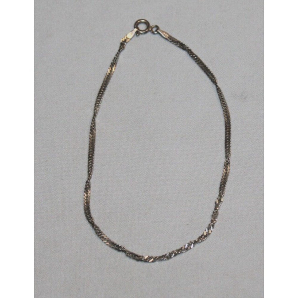 vintage 9" sterling silver bracelet anklet Made in Italy